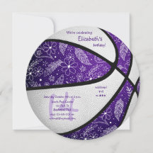 Boho Doodles lila Basketballfest