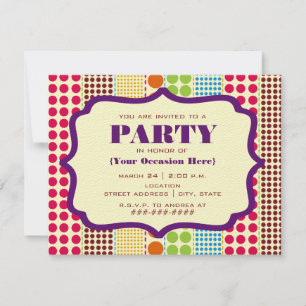 Boho Dots Party Einladung