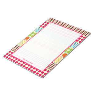 Boho Dots Personalisiert Notepad Notizblock