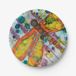 Boho DragonFly Design Pappteller