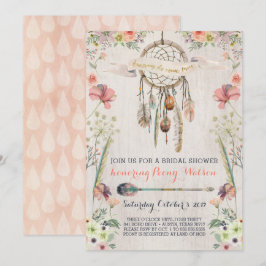 Boho Dream Catcher Bridal Dusche Einladungen