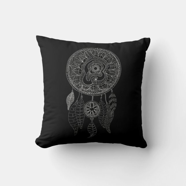 Boho Dream Catcher| Coussin tribal (Recto)