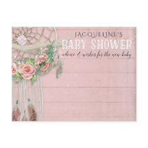 BOHO Dream Catcher Floral Advise Girl Baby Dusche