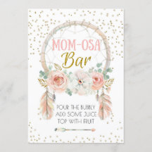 Boho Dream-Catcher Momosa Bar Sign 12x18"