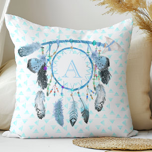 Boho Dream Catcher Tribal Monogram Kissen