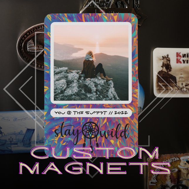 Boho Dreamcatcher Bleibe Wild Foto Magnet (Von Creator hochgeladen)