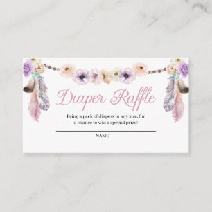 Boho Dreamcatcher Diaper Raffle Enclosure Card Begleitkarte
