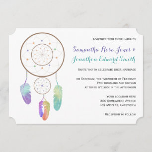 Boho Dreamcatcher Faire-part de mariage