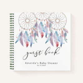 Boho Dreamcatcher Livre d'hôtes Baby shower modern