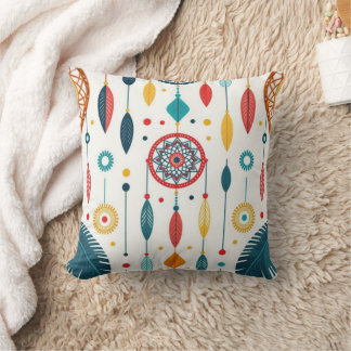Boho Dreamcatcher Pattern Throw Pillow Kissen