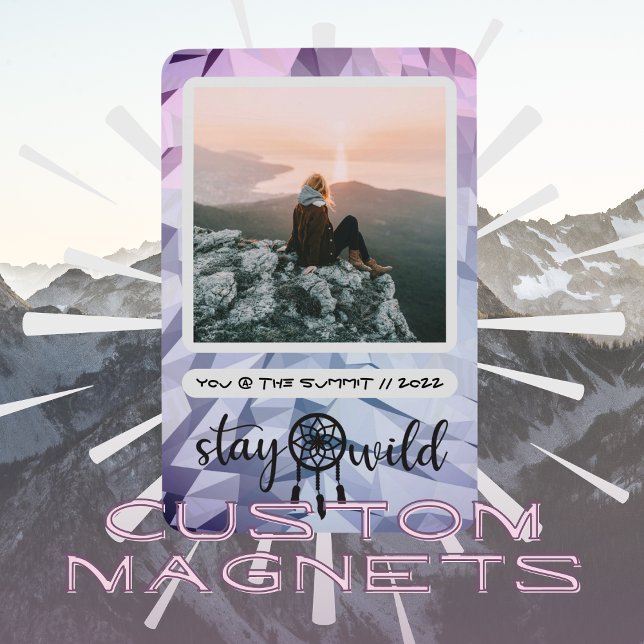 Boho Dreamcatcher Stay Wild Photo Magnet (Créateur téléchargé)