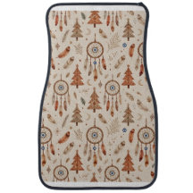 Boho Dreamcatcher Weihnachts-Auto-Fußmatten Rustik