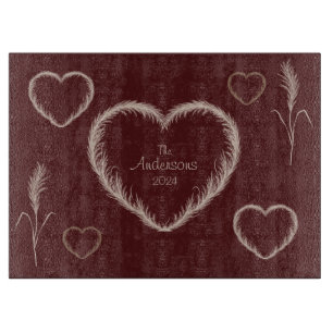 Boho Dreams Custom Pampas Grass Cutting Board Schneidebrett