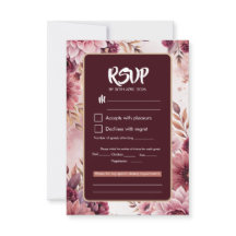 Boho Dreams Floral Eleganz Hochzeits-Antwortkarte