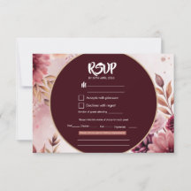 Boho Dreams Floral Eleganz Hochzeits-RSVP-Karte