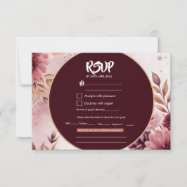 Boho Dreams Floral Eleganz Hochzeits-RSVP-Karte RSVP Karte