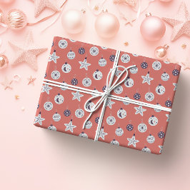 Boho Dreams Modern Holiday Ornaments Geschenkpapier