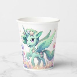 Boho Dreamy Unicorn Babydusche Pappbecher