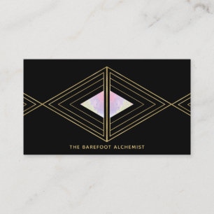 *~* Boho Dreiecke Sacred Geometry Alchemy Gold Visitenkarte