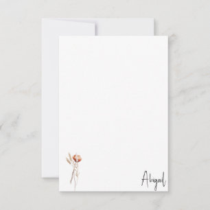 Boho Dried Botanical Shower Blank Vielen Dank Dankeskarte