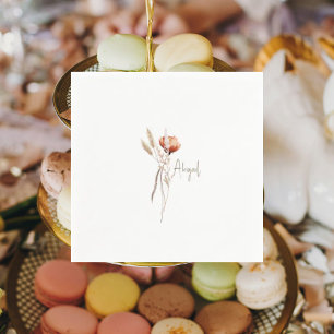 Boho Dried Botanical Shower Personalisiert Serviette