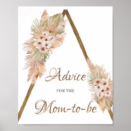 Boho Dried Palm Blätter Pampas Grass Advice Unters Poster