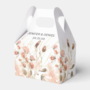 Boho Dried Watercolor Floral Wedding Geschenkschachtel