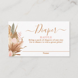 Boho Driving Palms Diaper Raffle Card Begleitkarte