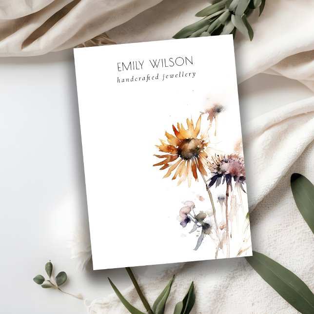 Boho Dry-Wildblume Blank-Schmuckvorlage Visitenkarte (Von Creator hochgeladen)