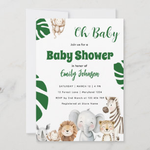 Boho-Dschungel-Baby-Party Einladung