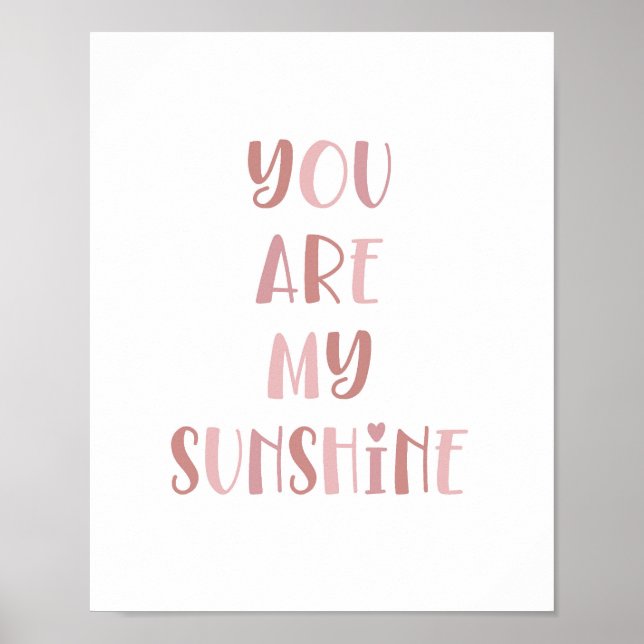 Boho du bist mein Sonnenschein Kinder Dekor Poster (Vorne)