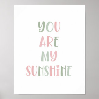Boho du bist mein Sonnenschein Kinder Dekor Poster