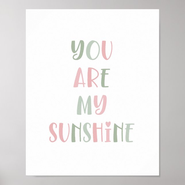 Boho du bist mein Sonnenschein Kinder Dekor Poster (Vorne)