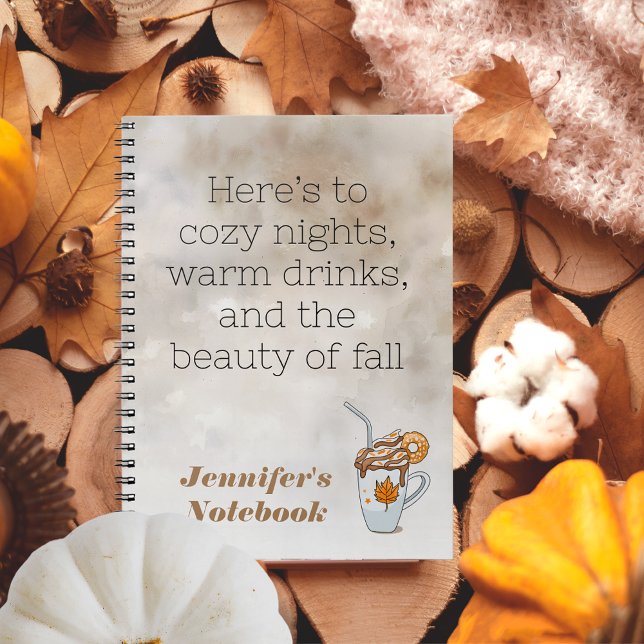 Boho dunkle Fall Thema warme Kaffee Spiral Noteboo Notizblock (Boho dark Fall theme warm coffee Spiral Notebook)