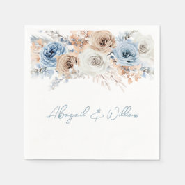 Boho Dusty Blue: Bohemische Hochzeitsempfehlung fü Serviette