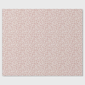 Boho Dusty Rose Leopardenmuster Geschenkpapier