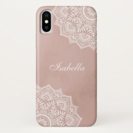 Boho Dusty Rose Mandala Individuelle Name Case-Mate iPhone Hülle
