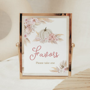 Boho Dusty Rose Pumpkin Baby Duwer Favoriten Poster