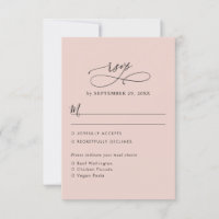 Boho Dusty Rose Wedding Meetings Optionen RSVP Kar
