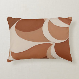 Boho Earth Tone Abstrait Formes Coussin Design