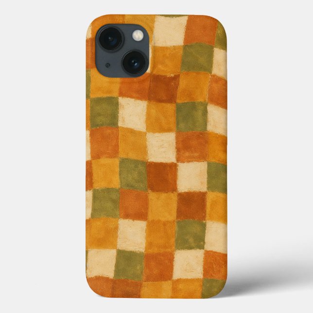 Boho Earth Tone Checkered Pattern Case-Mate iPhone Hülle (Rückseite)