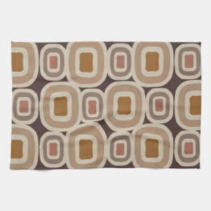 Boho Earth Tones Abstrakte Formen Geschirrtuch
