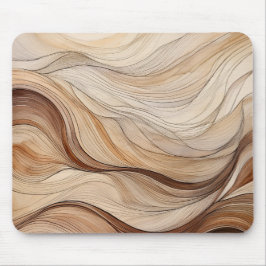 Boho Earth Tones Modern Flowing Lines Mousepad