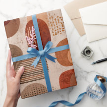 Boho Earth Tones Terracotta Abstract Pattern