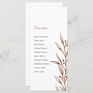 Boho Earthy Botanical Elegant Elfenbeintisch Plan 