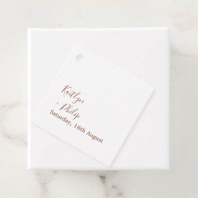 Boho Earthy Botanical Elegant Ivory Geschenkanhänger (Beispiel)