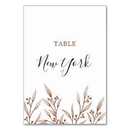 Boho Earthy Botanical Elegant Ivory Tischnummer