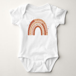 Boho Earthy Rainbow Aästhetics Baby Strampler
