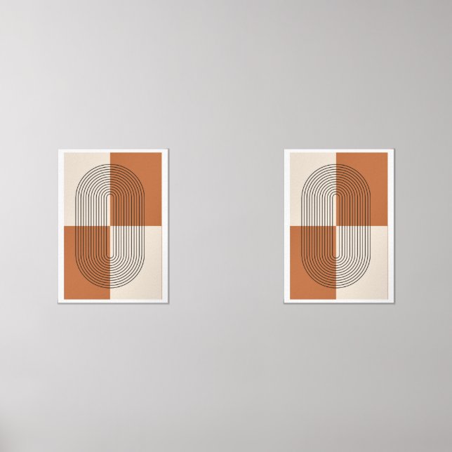 Boho Earthy Tones Bilderwand Sets (Vorderseite)