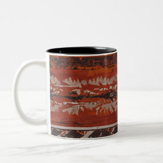 Boho Earthy Tribal Pattern Zweifarbige Tasse
